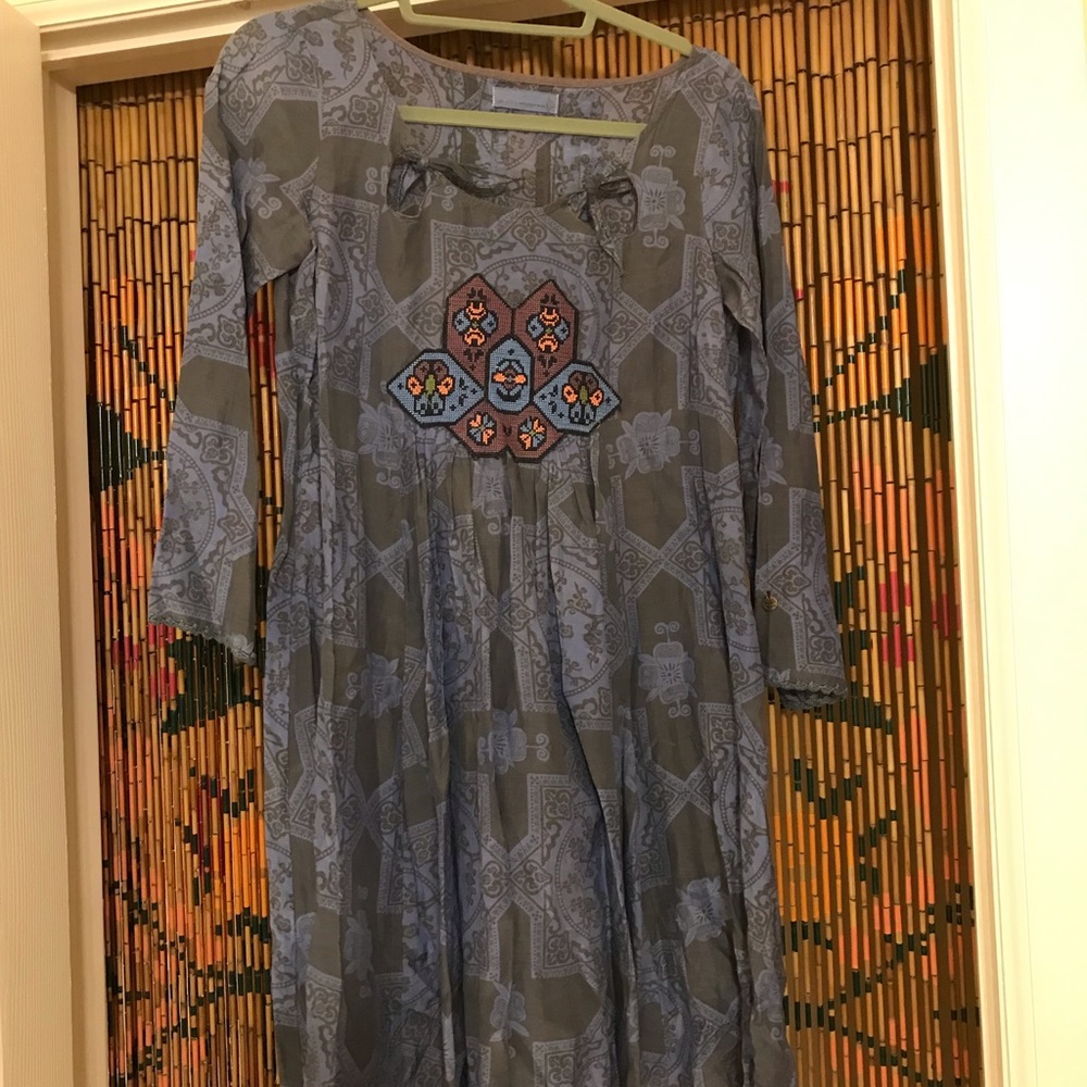 Odd Molly Sz 2 Silk Tunic Dress